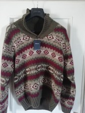 maglione lana grossa stile norvegese da neve uomo GANT XXL nuovo con etichetta 
