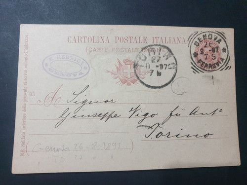 Cartolina postale italiana - postale,