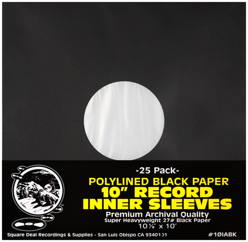 Black polylined - (25), 10"