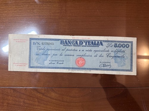 Repubblica lire 5000 titolo - lire,