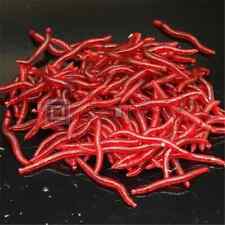 100pz Vermi Rossi Morbidi Esca Finta Pesca Gamberi Granchi