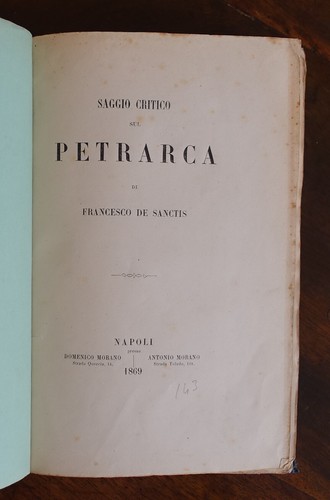 Sanctis saggio critico - sanctis,,