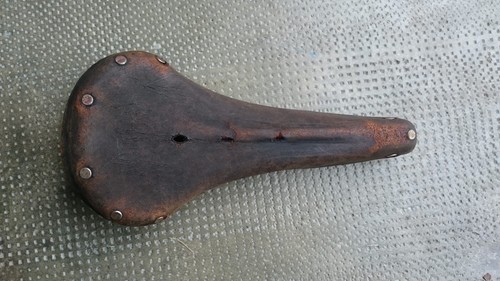 Sella cuoio bici corsa - cuoio,