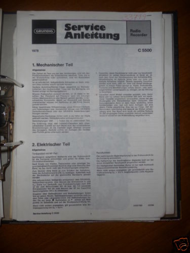 Manuale servizio grundig c - servizio,