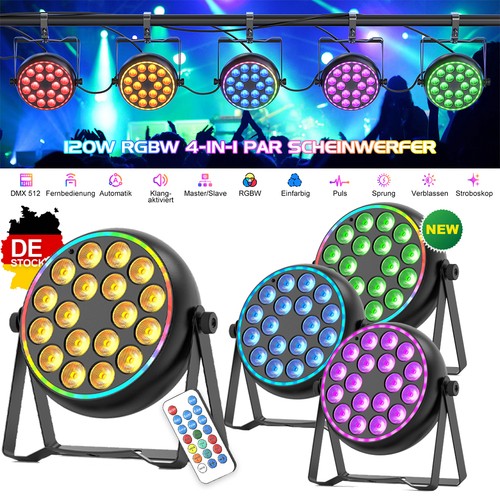 4in1 rgbw 18led par faretto - 4x,