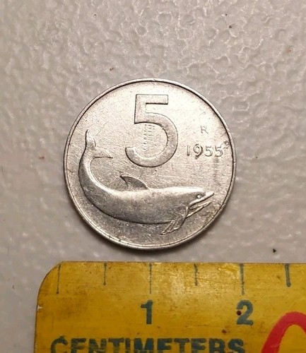1955 italy lire coin - 1955,