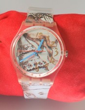 Swatch Watch 1993 Masquerade - GP105 - original Package- runs, rare collector 