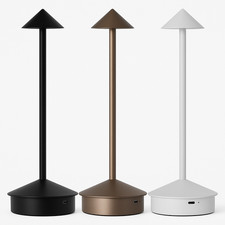 Lampada da Tavolo LED PINA Ricaricabile Touch Dimmerabile 3 Tonalità da Interno