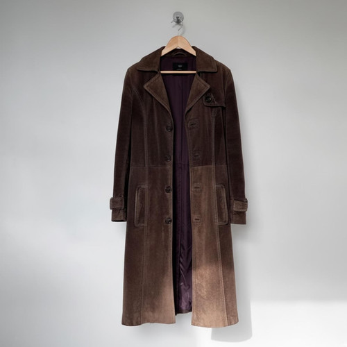 Cappotto scamosciato marrone