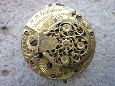 MOVIMENTO OROLOGIO DA TASCA NICKYSON NEWCASTLE VERGA CATENA VERGE FUSEE A CHIAVE