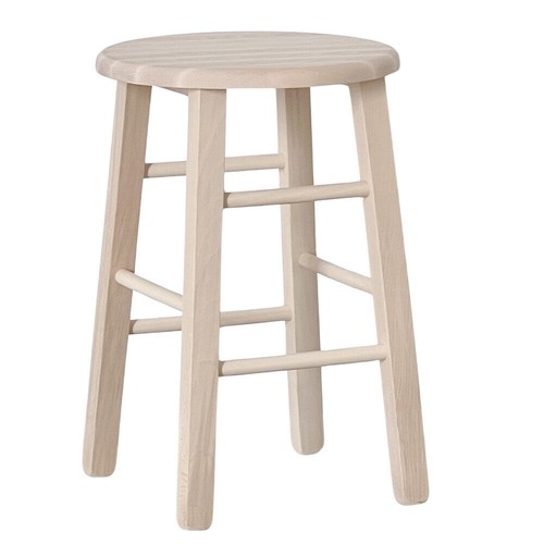 Sgabello legno grezzo - in,