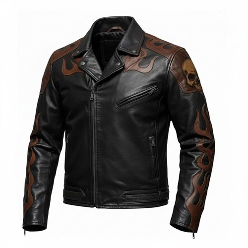 Giacca uomo pelle fiamma - uomo,