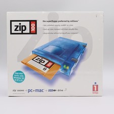 Unità USB portatile Iomega Zip 100 compatibile PC o Mac nuova in scatola sigillata in fabbrica