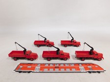 5x wiking H0 1:87 Cassone Autocarro MB L 5000 Rosso con Gru Mint # DX293-0,5