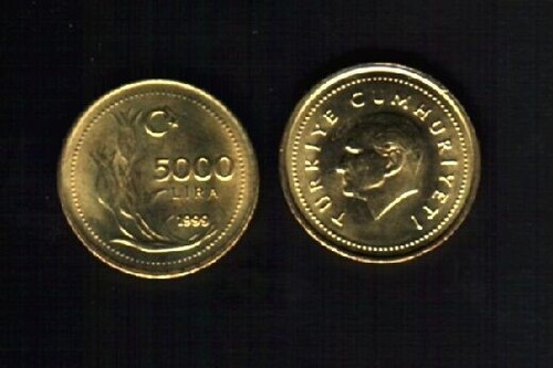 Turchia 5000 lire - km-1029, 1999