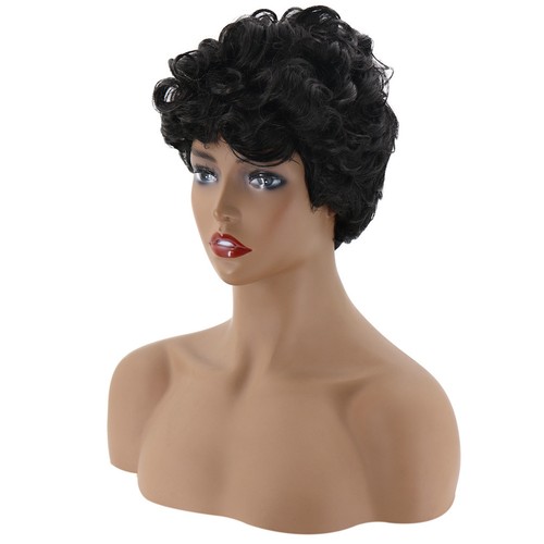 Parrucca capelli ricci corti