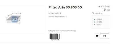 Filtro aria lancia autobianchi - aria,