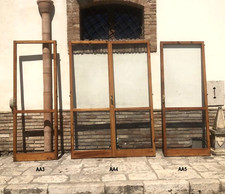 Porta Finestra vetrata per balcone giardino in legno massello a una o due ante