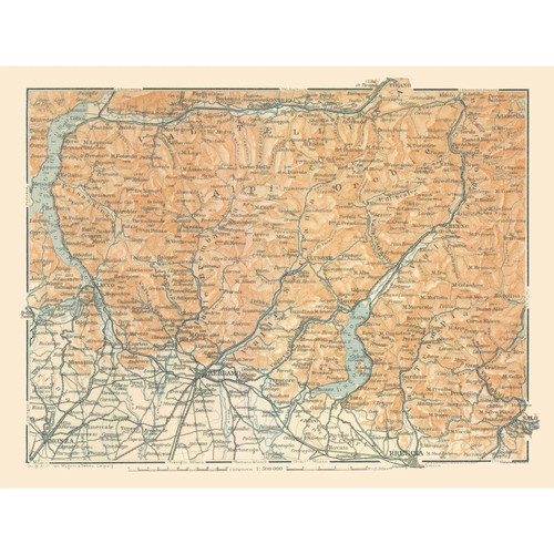 Mappa storica alpi bergamo - storica,