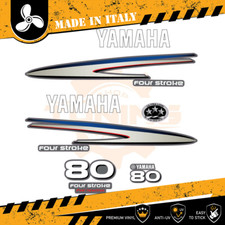 Decalcomania Adesivi Motore Fuoribordo Yamaha 80 cv - Four Stroke F80 BIANCO
