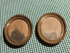 coppia di antiche miniature ad