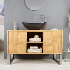 Mobile sottolavabo in legno di