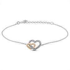 Bracciale donna cuori intrecciati Argento Stroili Silver Rainbow 1664271 con zir