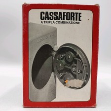 CASSAFORTE A TRIPLA COMBINAZIONE GIOCATTOLO POLISTIL gioco rompicapo Vintage