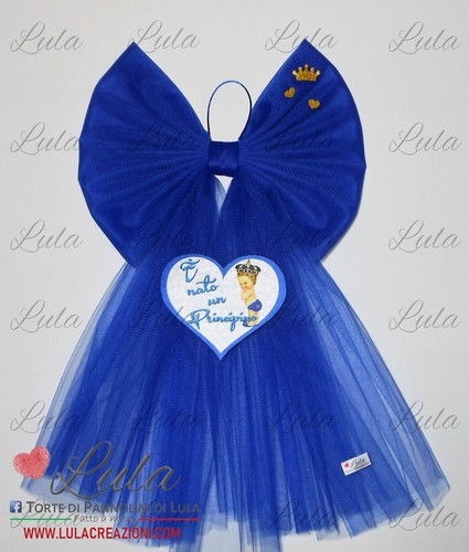 Fiocco nascita tulle - nascita, +