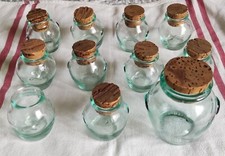 Boccette in vetro con tappi in sughero, 11 pezzi