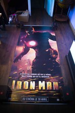 IRON MAN 1 Advance enorme banner in vinile francese poster film DS 2008 originale