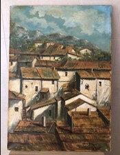 Quadro Olio su tela “ Rustico dall’alto” Cipriano Di Stefano