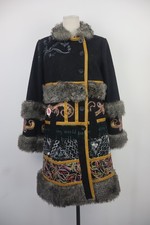 DESIGUAL CAPPOTTO GIACCA DONNA TG 44 WOMAN JACKET VINTAGE LANA MOHAIR