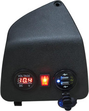 Adattatore Accendisigari per Moto Voltmetro Spina Doppia Porta USB per Telefono 