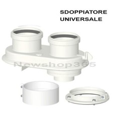 SDOPPIATORE SCARICO FUMI SEPARATI MONOBLOCCO UNIVERSALE X CALDAIA CONDENSAZIONE