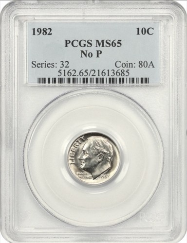 1982 mintmark roosevelt - p,