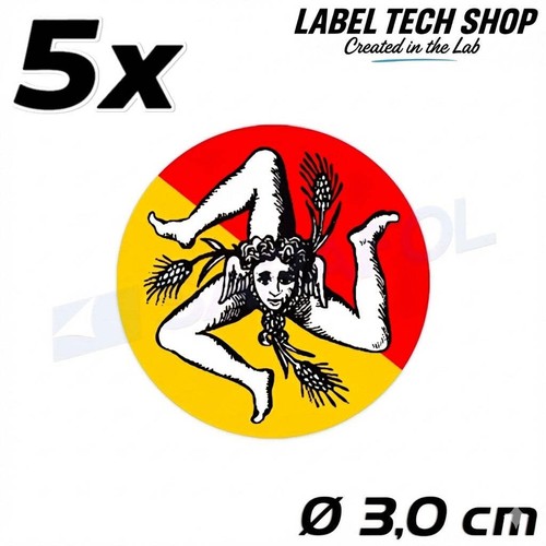 Adesivi sicilia bandiera - 5,