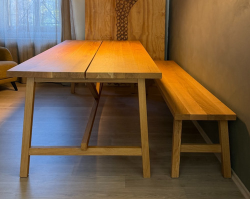 Set tavolo panca legno - panca, in