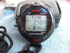 Cronometro LCD vintage Seiko S051-4000 100 memorie con manuale