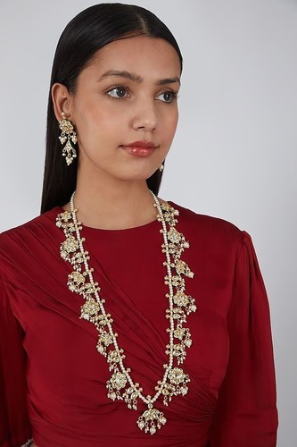 Collana lunga perle tono - , oro