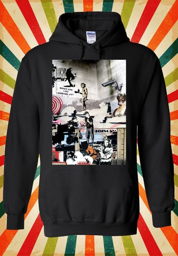 Felpa con cappuccio banksy - felpa,