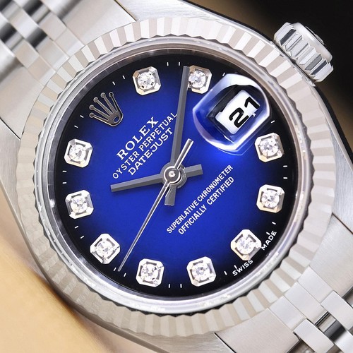 Rolex donna datejust 79174 blu - donna,