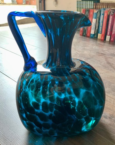 Vaso vetro blu - vaso, in