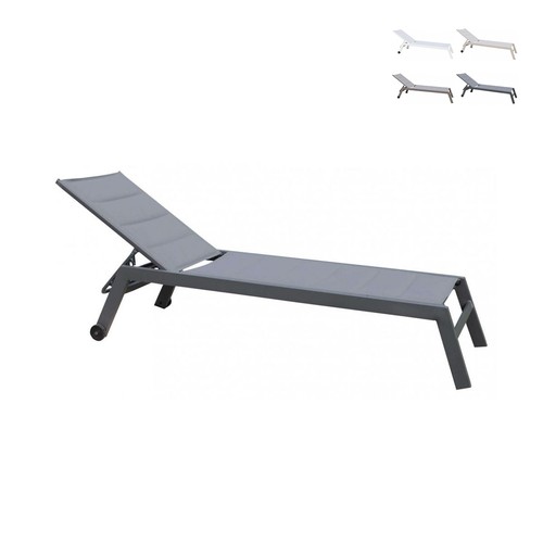 Lettino giardino con ruote - con,