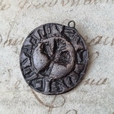 Matrice sigillo sigillo antico stemma nobiltà con albero sigillografia