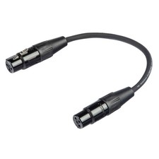 Proel CHLP340LU015 Cavo audio con Cannon XLR 3F a Cannon XLR 3F, da 0,15mt, Nero