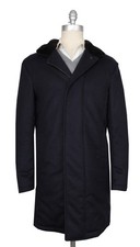 Cappotto In Cashmere Blu Scuro