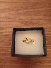 ANELLO D'ORO GIALLO  18 K A FORMA DI SERPENTE CON RUBINO 2 GRAMMI MISURA 13