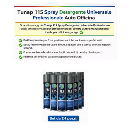 24x tunap 115 spray - 24x, detergente