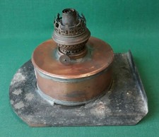 ANTICO LUME BRUCIATORE LANTERNA FANALE NAVALE BRENNER RAME OTTONE E FERRO. +10